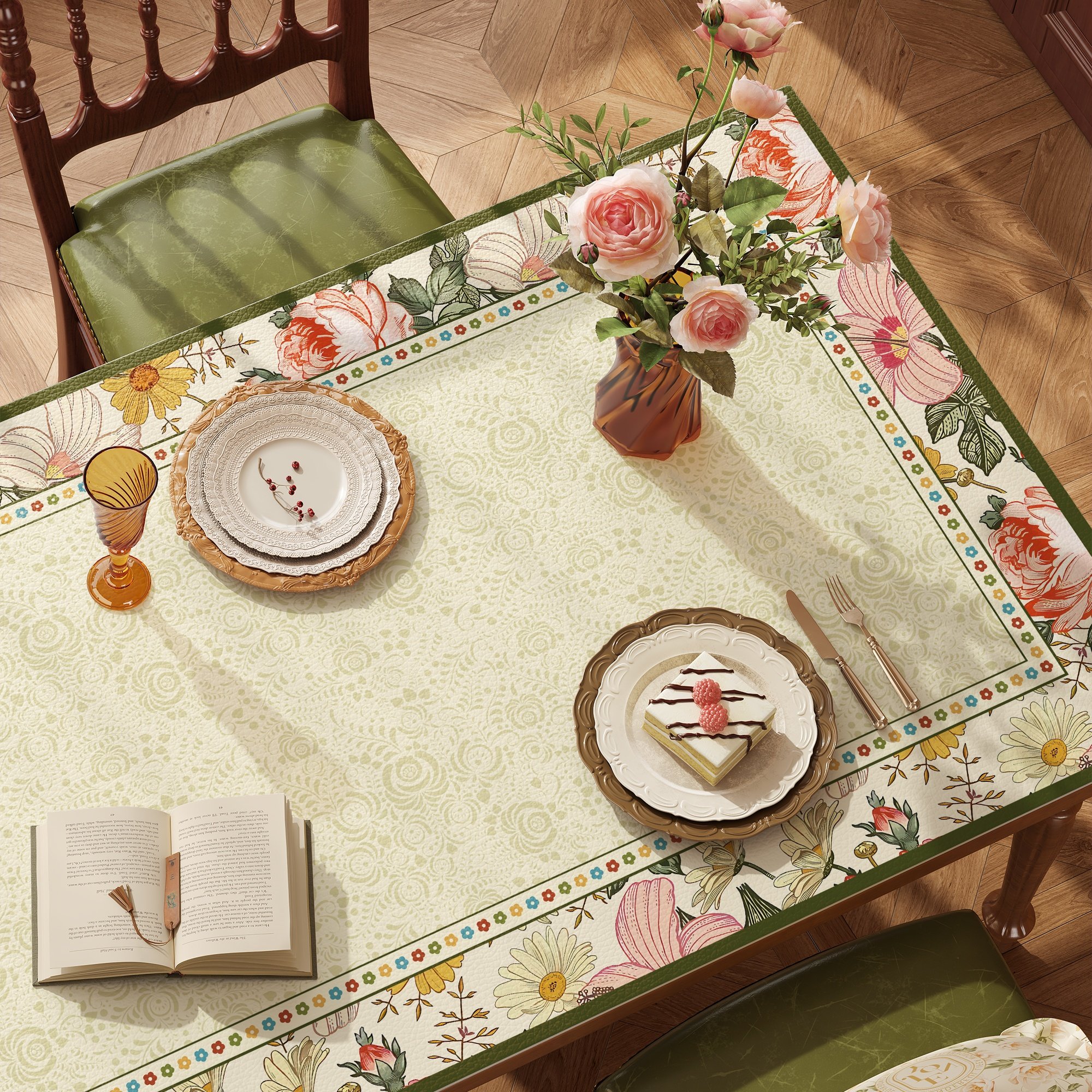 轻奢法式餐桌垫防水防油免洗防烫隔热皮革桌布轻奢高级感茶几台布,居家布艺,桌布,淘宝优惠券,粉丝福利购,淘宝优惠卷
