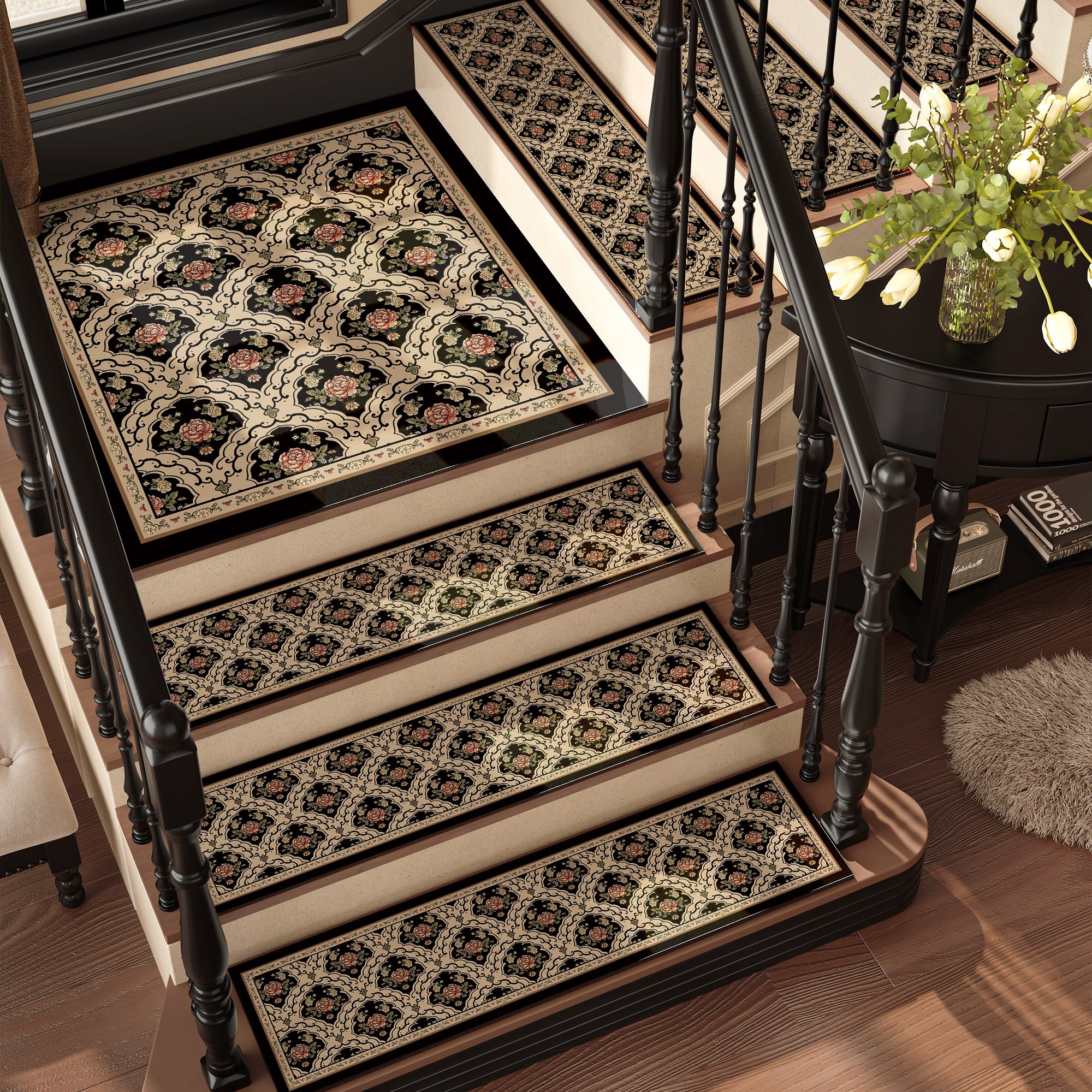 美式楼梯垫实木防滑自粘踏步垫复式loft台阶地垫家用旋转台阶地毯,居家布艺,楼梯垫,淘宝优惠券,粉丝福利购,淘宝优惠卷