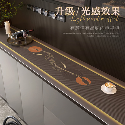 轻奢高级感餐边柜桌布防水防油免洗电视柜桌垫玄关鞋柜台面保护垫