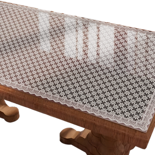 蕾丝软玻璃桌垫免洗防水防油防烫餐桌垫pvc长方形茶几桌布桌面垫