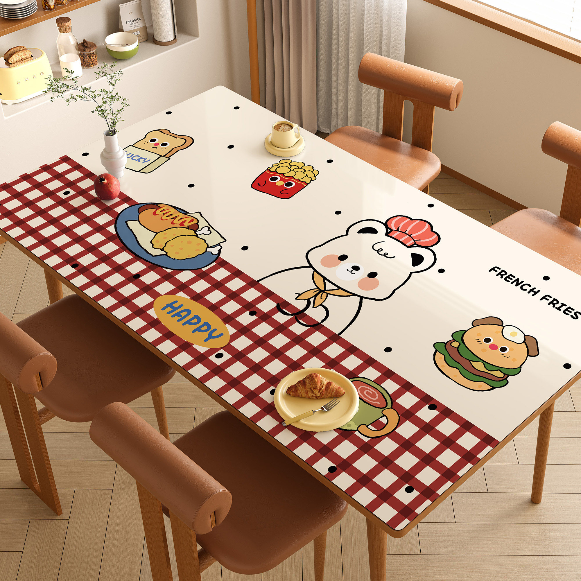 2025新款卡通pvc软玻璃桌布免洗防水防油餐桌垫茶几台桌面保护垫,居家布艺,桌布,淘宝优惠券,粉丝福利购,淘宝优惠卷