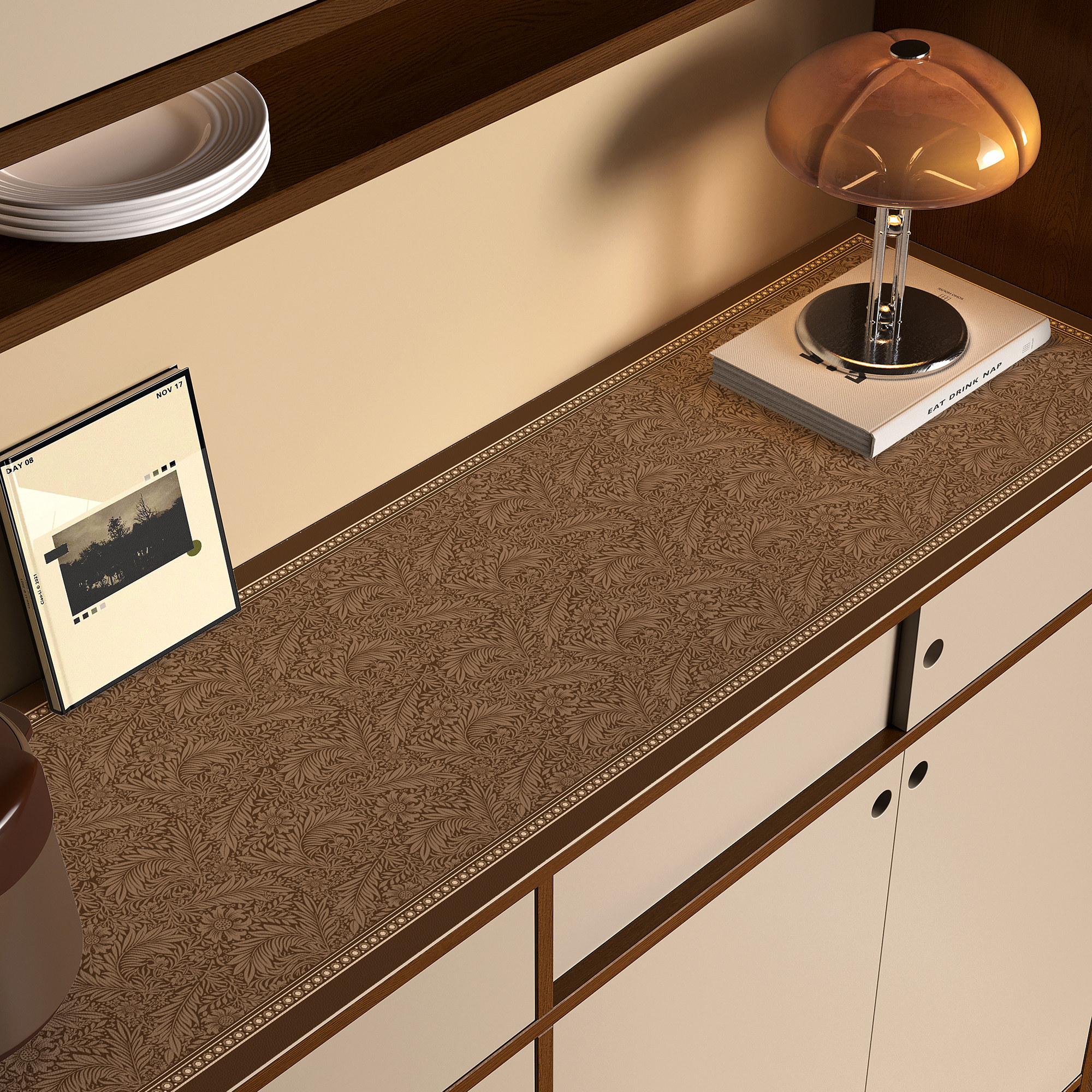 餐边柜桌垫防水防油免洗家用桌面垫玄关鞋柜垫子防脏电视柜台面垫,居家布艺,桌布,淘宝优惠券,粉丝福利购,淘宝优惠卷