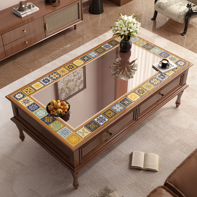 轻奢高级感茶几桌垫防水防油防烫免洗PVC透明桌布长方形餐桌垫子