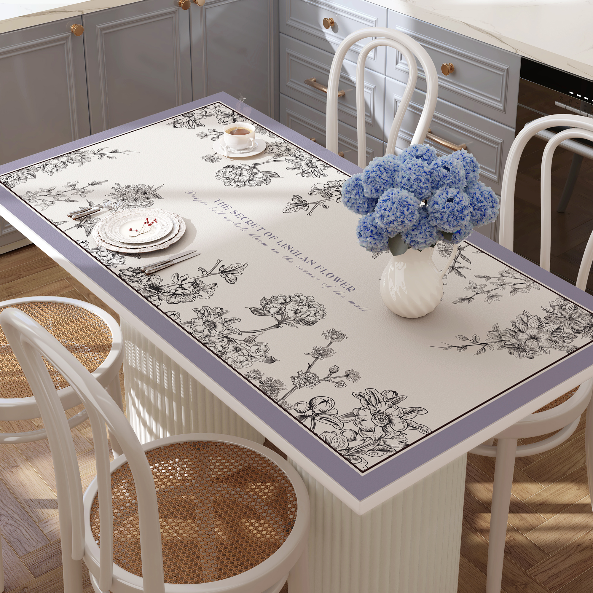 餐桌垫防水防油防烫免洗桌布2025新款轻奢高级感家用方形茶几台布