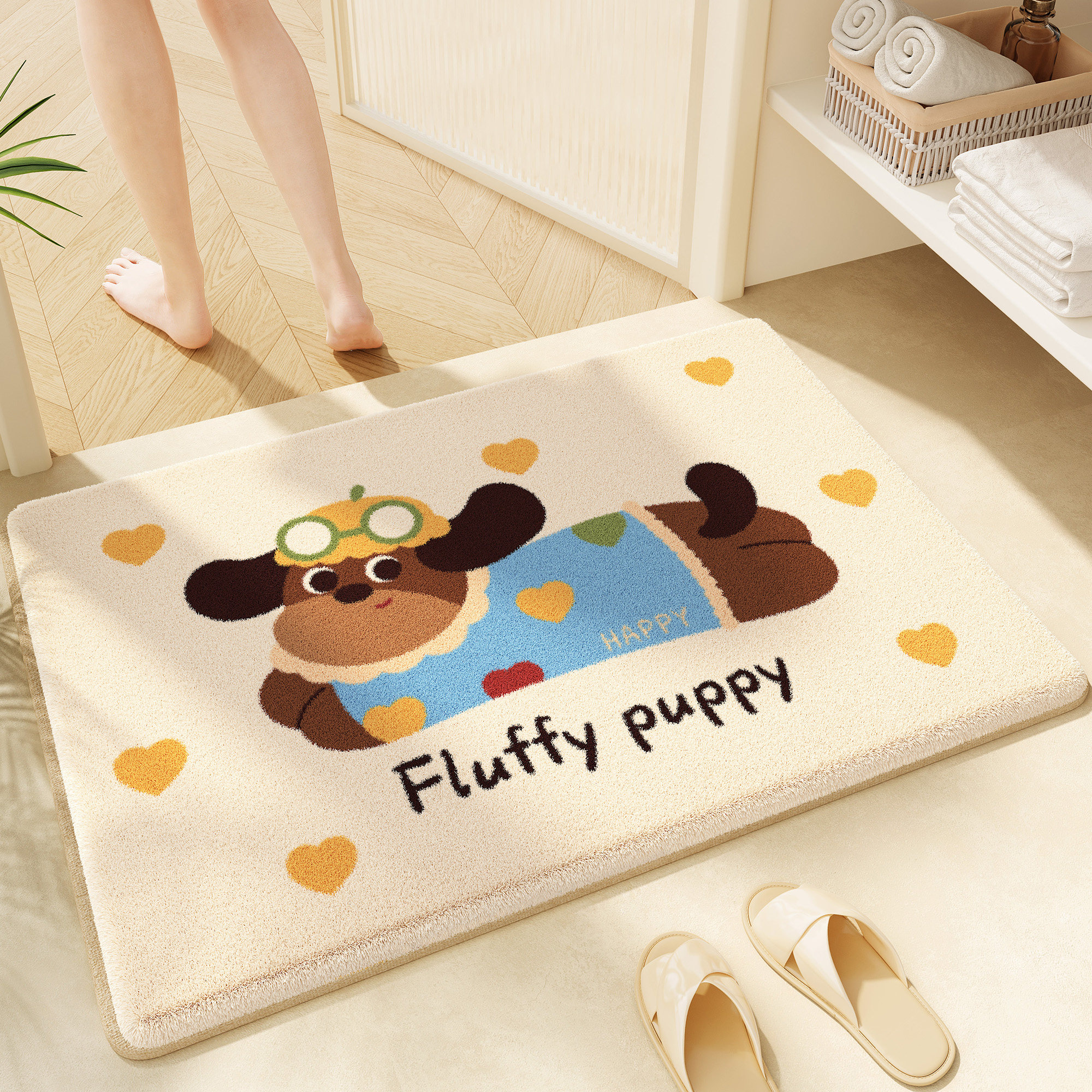 卡通可爱浴室吸水地毯卫生间门垫仿羊绒防滑厕所垫子家用卫浴脚垫,居家布艺,家用脚垫,淘宝优惠券,粉丝福利购,淘宝优惠卷