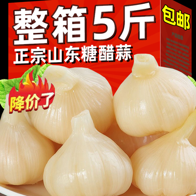 糖蒜正宗糖醋蒜泡菜整箱5斤山东大蒜新鲜腌制甜蒜腌大蒜咸下饭菜