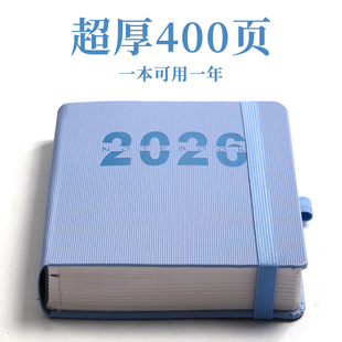 2026年日程本A5竖纹绑带365天计划本每日一页日历时间管理手册自律打卡笔记本子学习任务清单带日期定制logo