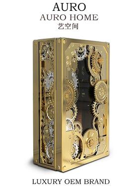 bocadolobo轻奢家用防盗保险柜设计师豪宅高端不锈钢齿轮保险箱子