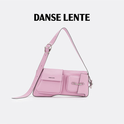 DANSE LENTE设计师款Duo Pocket牛皮单肩腋下斜挎手提包春夏新款