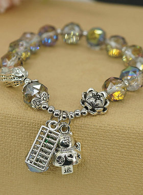 女水晶复古网红串珠手链