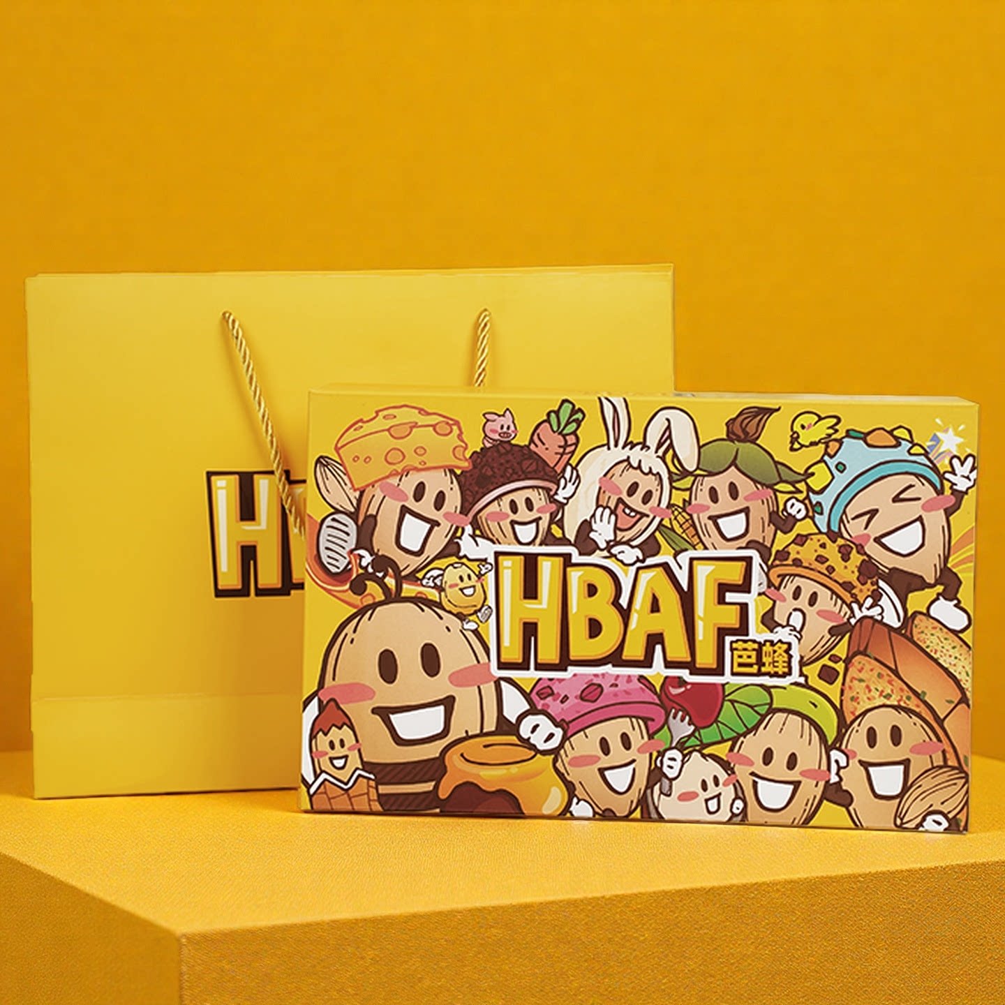 韩国HBAF芭蜂欢聚精选礼盒300g扁桃仁混合坚果年货送礼零食大礼包