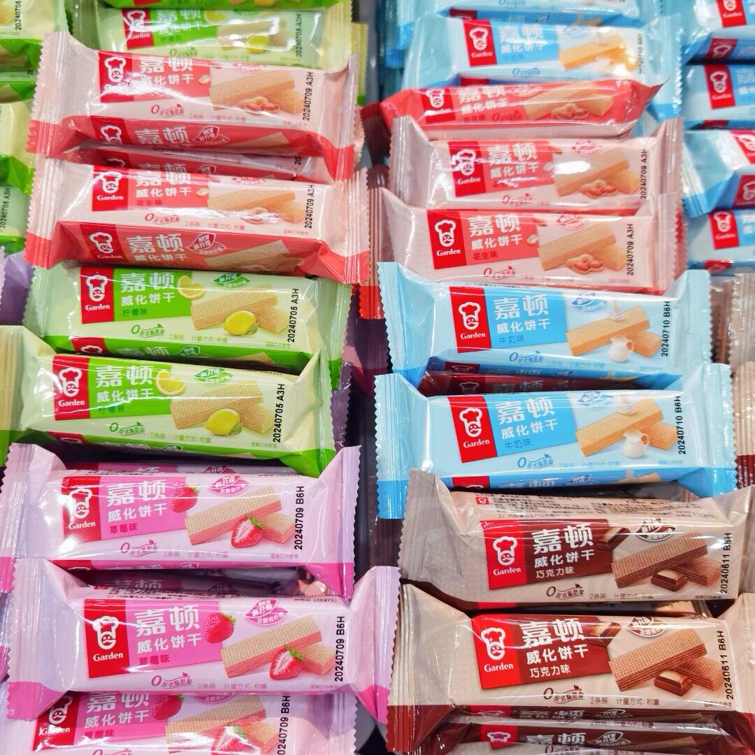 嘉顿威化散装花生味巧克力柠檬草莓味独立包装威化饼干下午茶零食
