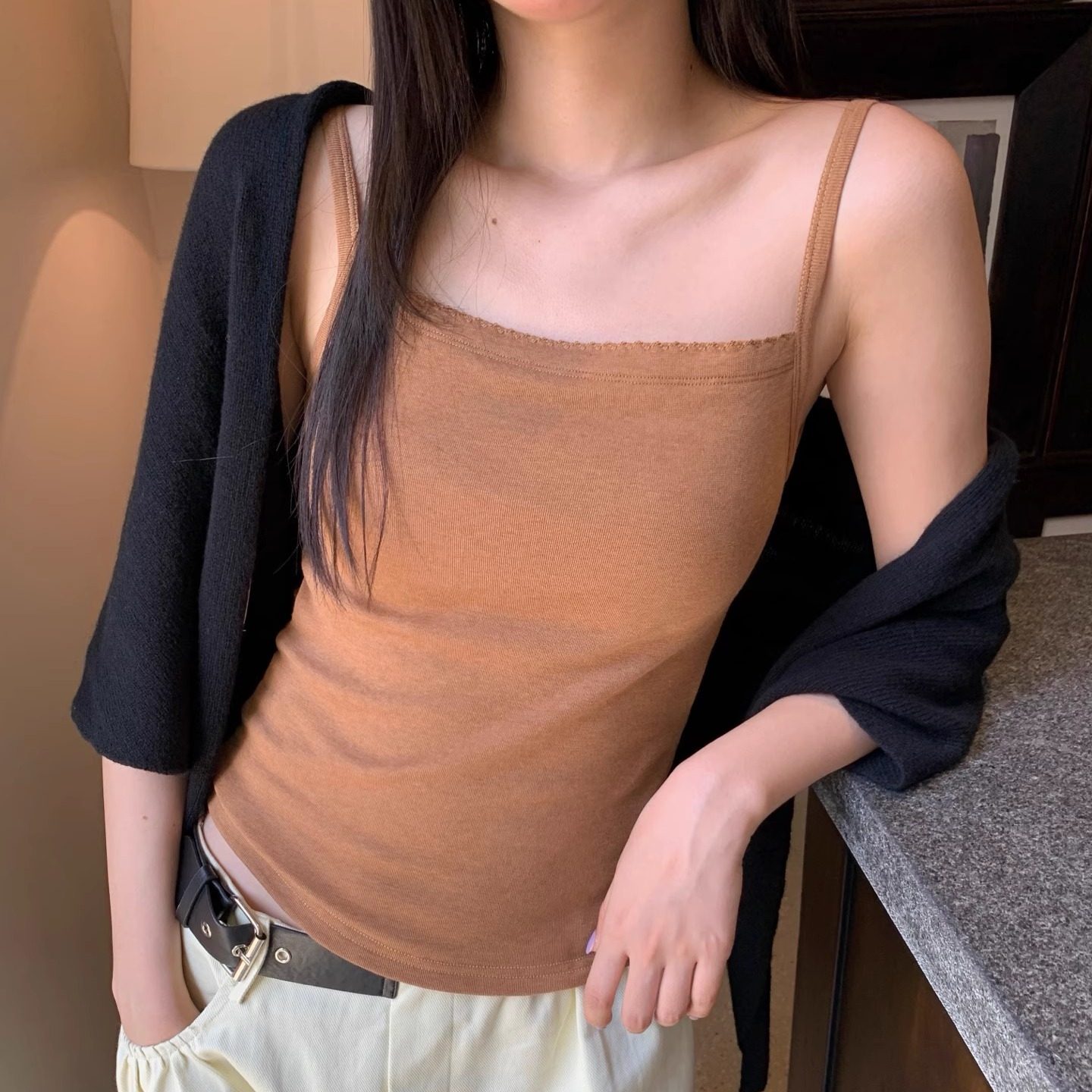 保暖背心小吊带女带胸垫文胸一体杯微磨毛秋冬季美背内搭打底上衣,女士内衣/男士内衣/家居服,保暖背心,淘宝优惠券,粉丝福利购,淘宝优惠卷