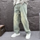 潮流阔腿裤 2026春夏新款 百搭宽松复古做旧拖地裤 男士 子 直筒牛仔裤
