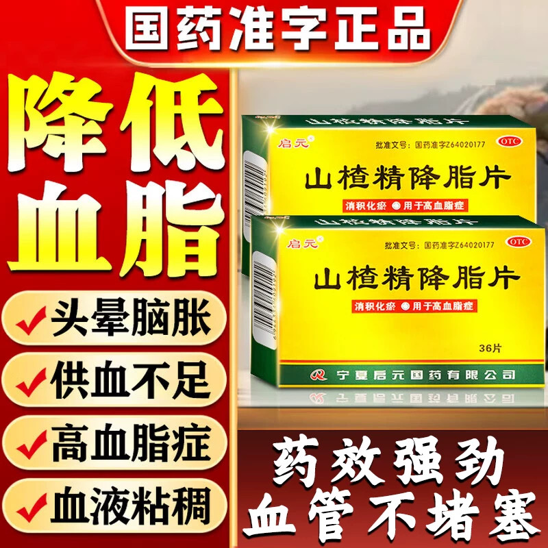 血脂高专用药 山楂精降脂片 降甘油三酯血脂的药治疗高血脂的药