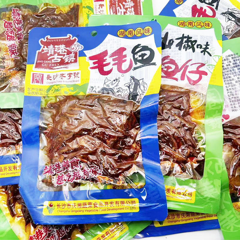 靖港古镇毛毛鱼山椒鱼仔55g大包湖南小鱼仔零食小吃休闲食品麻辣