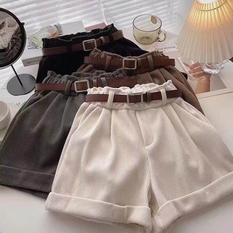 灯芯绒花苞短裤女春秋高腰外穿卷边欧货热辣休闲宽松a字打底靴裤,女装/女士精品,休闲裤,淘宝优惠券,粉丝福利购,淘宝优惠卷