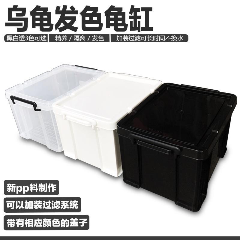 乌龟黑白发色盒佛鳄龟剃刀虎纹青鳉蛋龟专用缸鱼缸过滤龟盆饲养箱