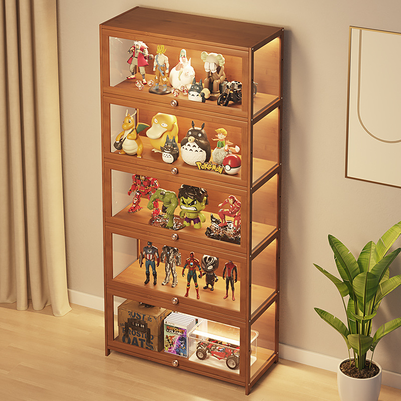 家用乐高防尘亚克力透明柜子手办展示柜玩具收纳陈列柜落地展示架