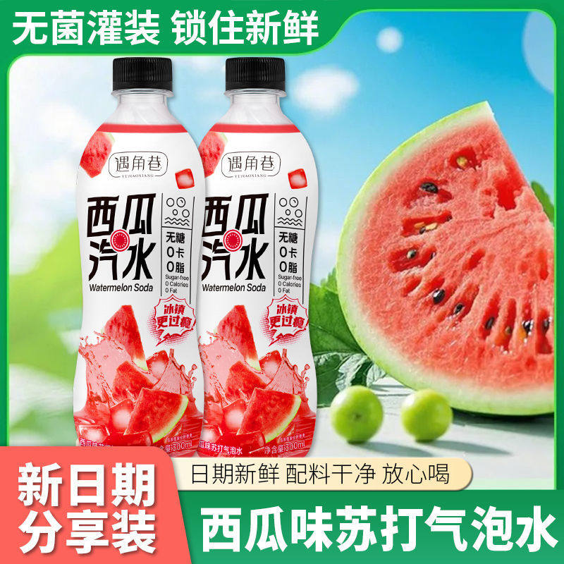 首单直降气泡水低脂低卡无糖饮料盐汽水300ml整箱实惠特价促销