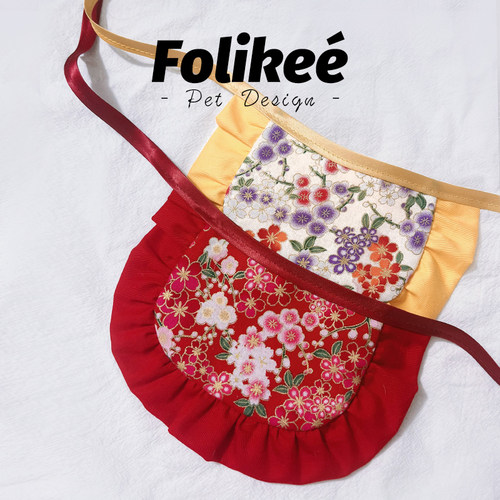 Folikee梅绽原创宠物围兜口水巾
