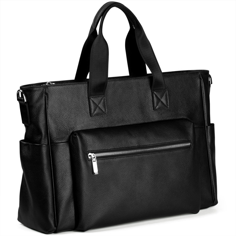 男士商务手提包真皮大容量出差旅行包单肩挎韩版潮男包休闲公文包