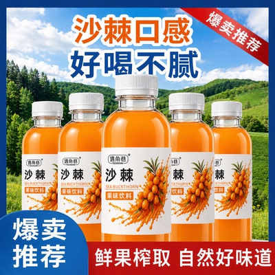 【自助餐饮料】正宗沙棘汁果味饮料309ml瓶装酸甜爽口夏季优惠中