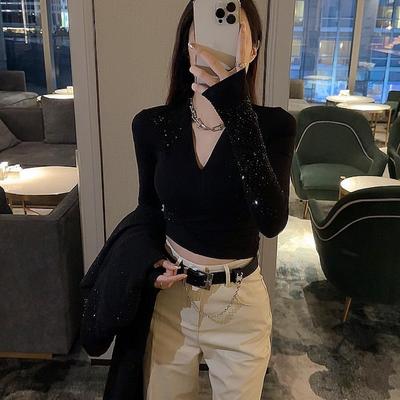 长袖辣妹常规款烫砖棉女性