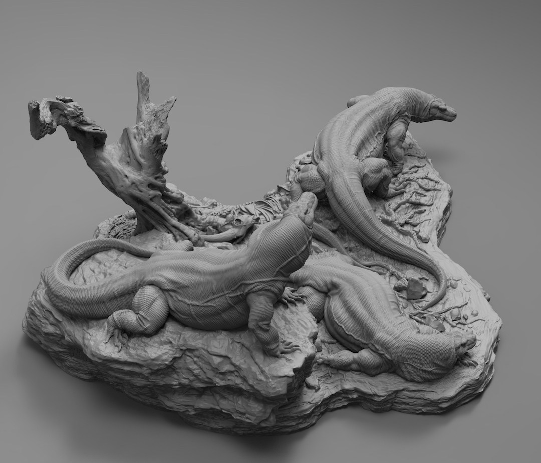 【即将上市】《科莫多巨蜥·komodo dragon 》精品铜雕·第二稿