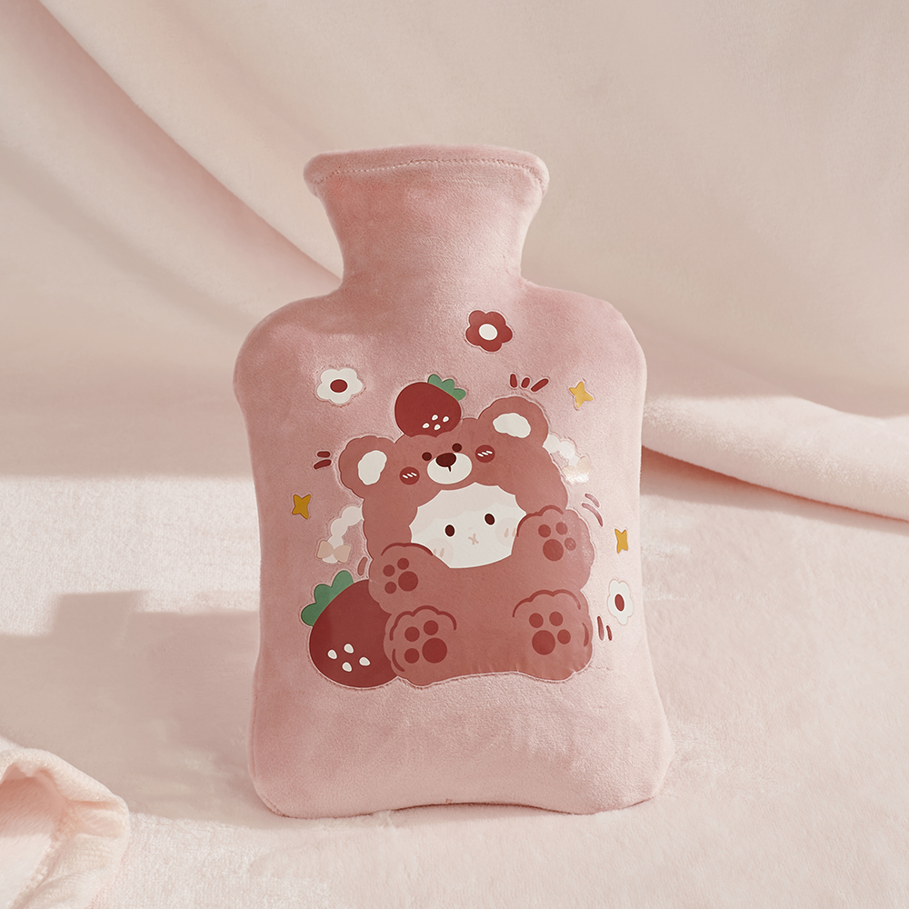 注水毛绒热水袋女暖宫