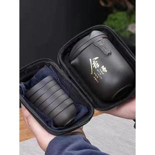 车载露营紫砂旅行茶具便携户外快客杯简约泡茶壶茶杯家用logo定制