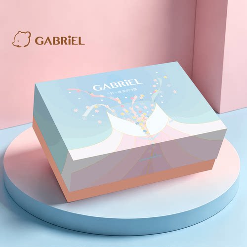 伽百利Gabriel毛绒玩具包装盒彩纸盒礼盒手提盒送女友生日礼物