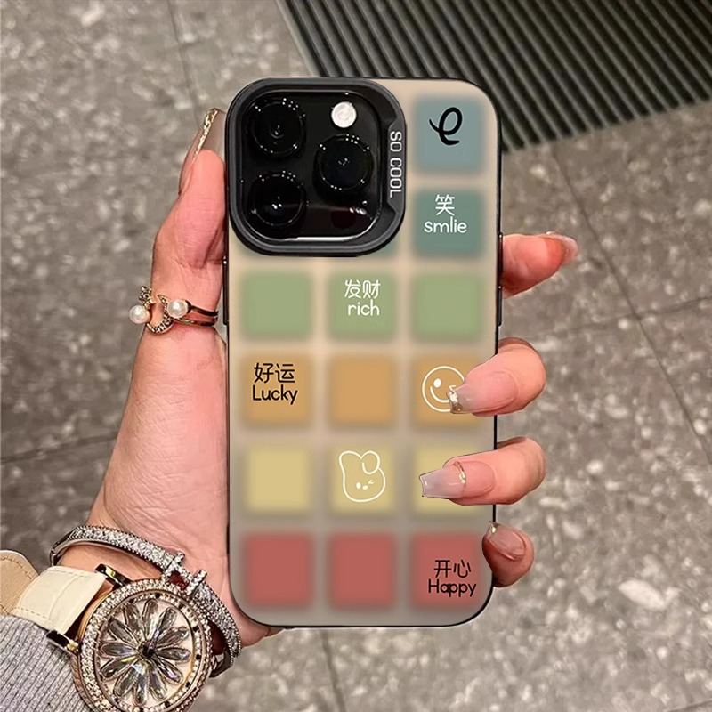 ZKA晕染方块适用于oppo reno14 Pro/13手机壳12pro新款find x8ultra/x8s/x7彩银reno7/6pro男女创意可爱