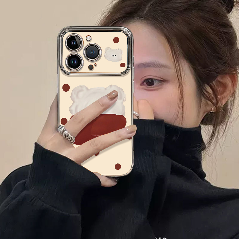 ZKA围巾小熊适用于Realme真我GT7pro手机壳真我Q5PRO硅胶镀窗V23女GT探索版NEO5se保护套Q3GT2