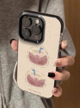 ZKA秋冬简约ins泼墨椰子适用于华为 pura70 pro+/p60手机壳p50e新款mate70/mate60 Pro+撞合mate50e创意