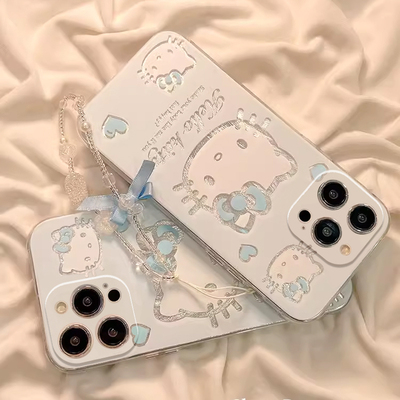 网红可爱卡通Hello小猫适用于真我gt大师探索手机壳realme11女gtneo5se/neo3/v30羽纱x50/v23小众q5真我GT6