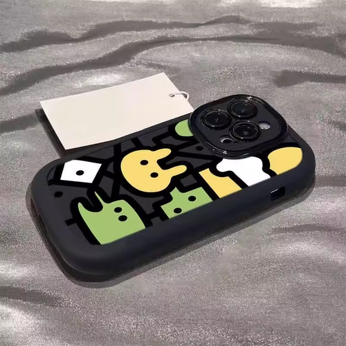 卡通简约抽象动物适用于一加ace5pro手机壳1+13全包一加9Pro防摔1+ace3v创意1+acepro新1加12女泡芙1+9R情侣