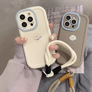 ins风可爱围巾鸭子适用于小米15Pro手机壳14Ultra全包/13spro创意11XPro泡芙壳civi4pro/civi3/10s女POCO F3