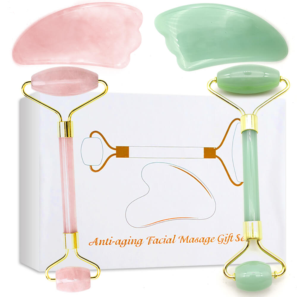 Natural Jade Roller Thin Face Massager Lifting Neck beauty