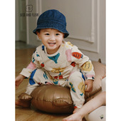 seedandfleur种子家长袖 爬服连体衣男女宝宝A类长绒棉原创设计