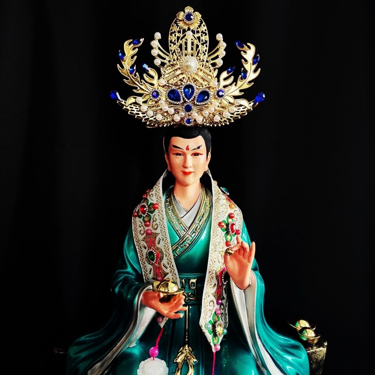 三清祖师爷云威帝王冠龙王九尾狐八卦头冠太上老君男款头帽头饰冠