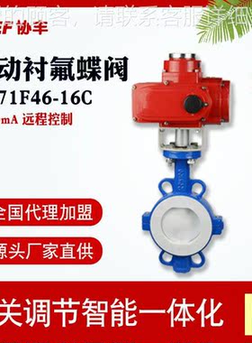 防爆电动衬四氟蝶阀97146-16铸钢50 65 80 100 125 200 300