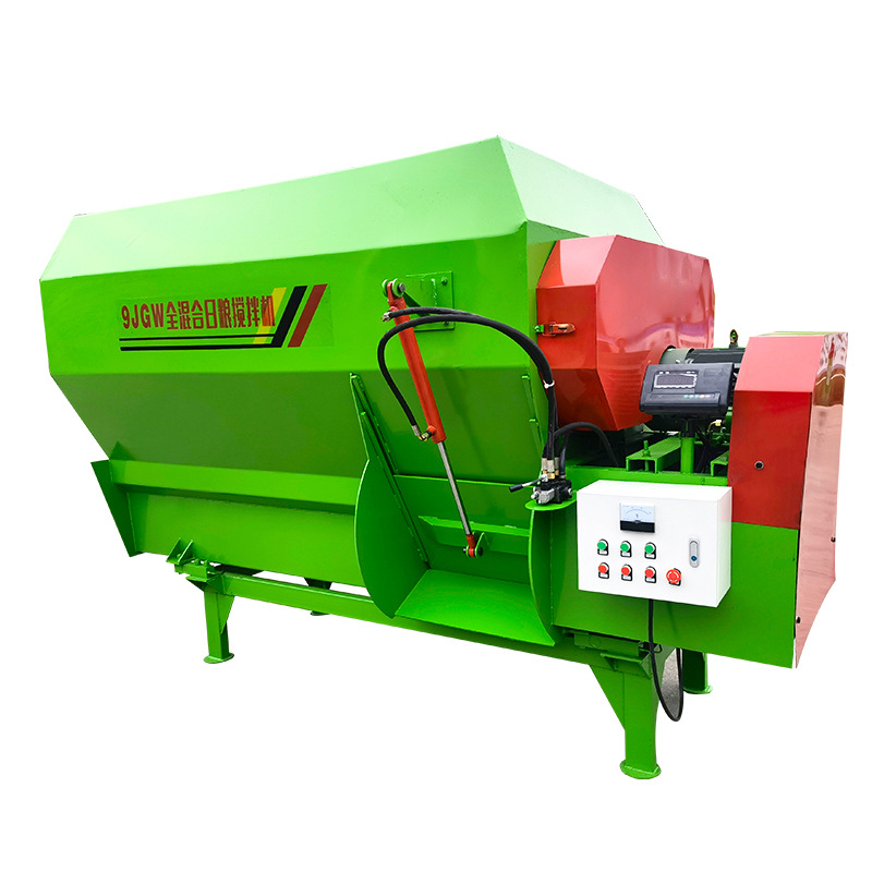 阿克苏全日粮饲料搅拌机 秸秆草粉饲料搅拌机 TMR日粮粉碎混合机