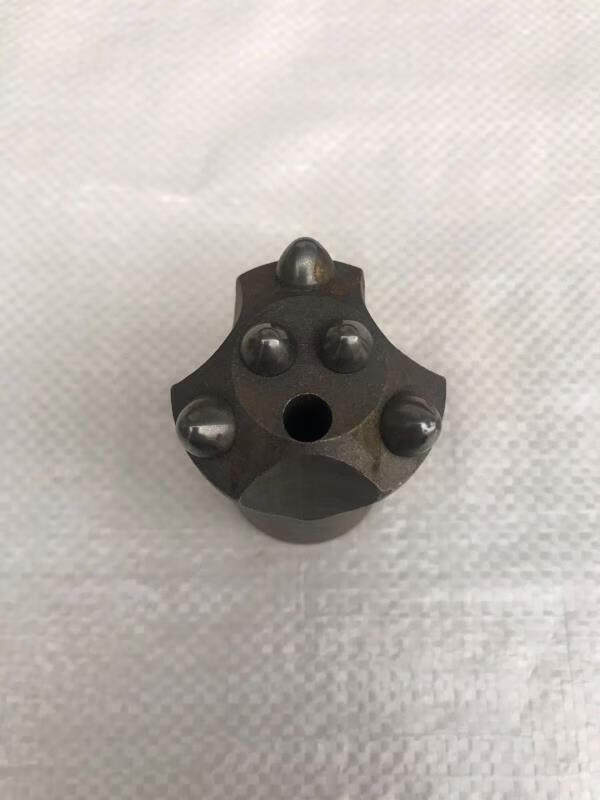 40球齿钻头冷压打桩风钻柱齿三角梅花矿山隧道凿岩机钎头28#4齿