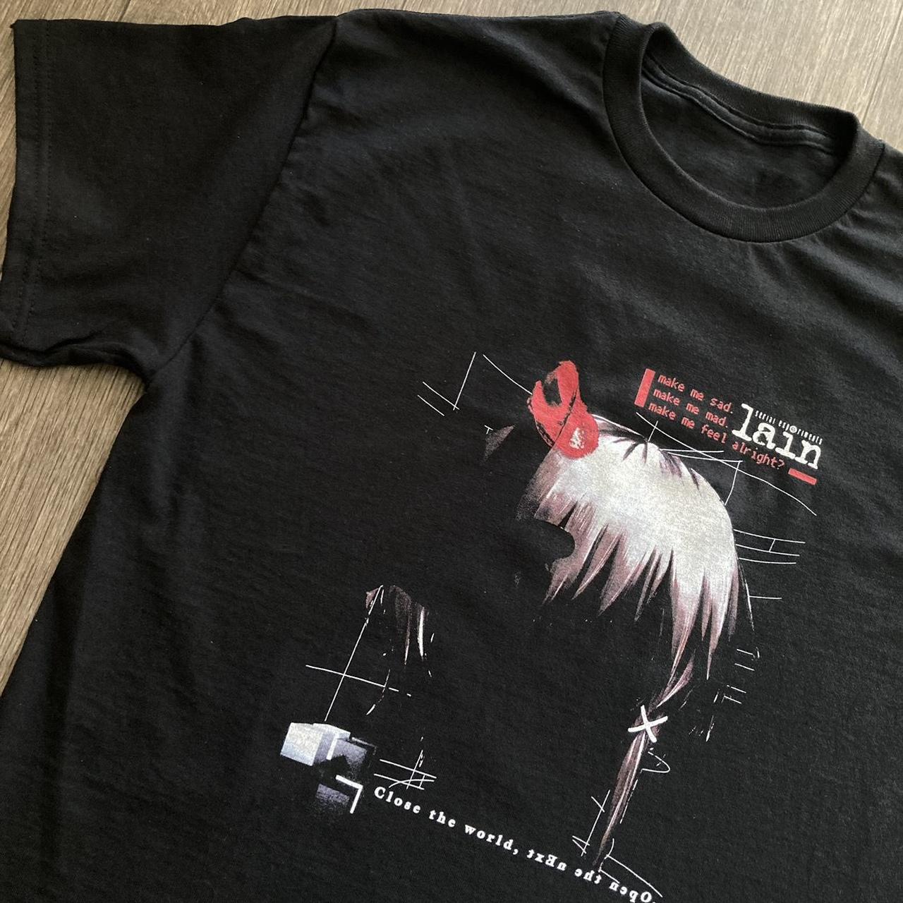 只为快乐 只做喜爱 原创实验性动画lain创意休闲垂感高街短袖T恤