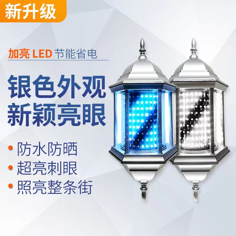 新款宫灯网红落地挂壁庭院美发店智能奶茶led转灯超亮防水小灯箱