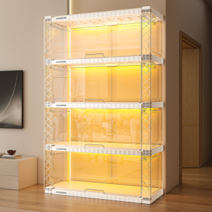 手办展示柜适用乐高模型玩具透明收纳盒赛车家用高达积木置物架子