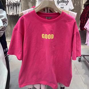 T恤宽松上衣潮 纯棉高街趣味百搭印花男女短袖 广州十三行夏季 外贸