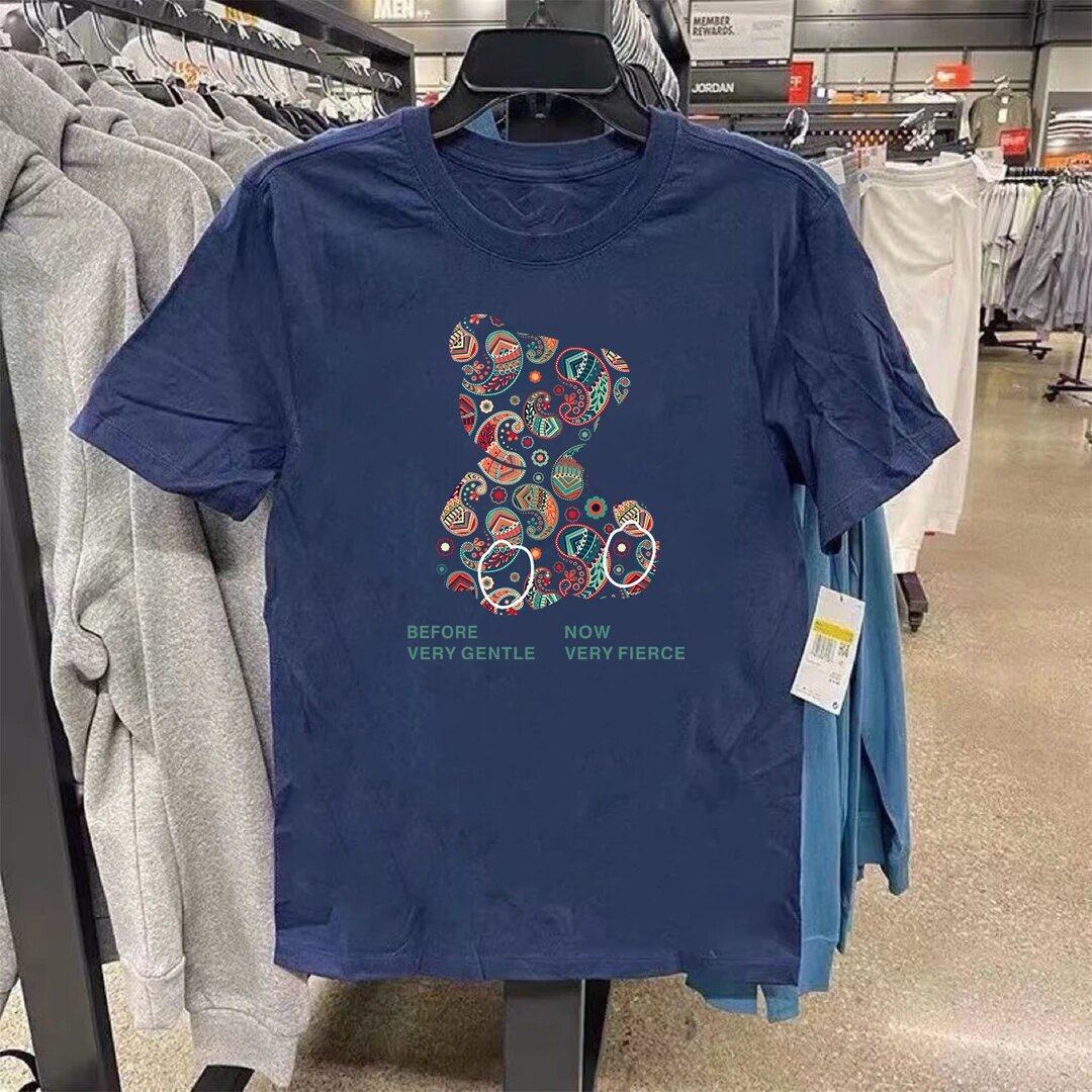 外贸原单正品尾货清仓~百搭设计个性小熊印花纯棉男女短袖T恤上衣,女装/女士精品,T恤,淘宝优惠券,粉丝福利购,淘宝优惠卷