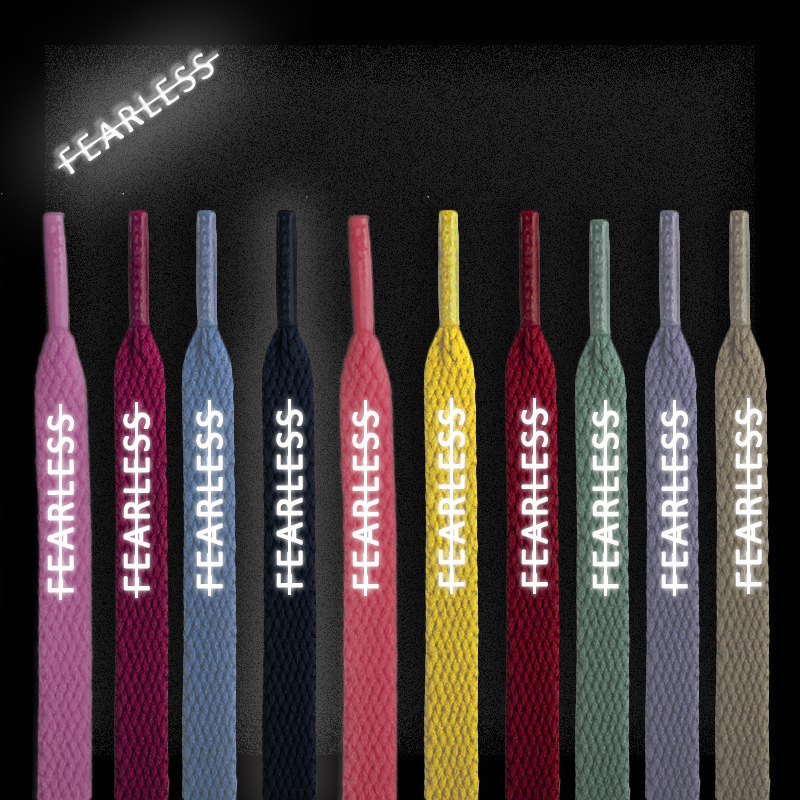 适配AF1马卡龙AJ1烟灰北卡白蓝粉黑色反光彩色FEARLESS鞋带